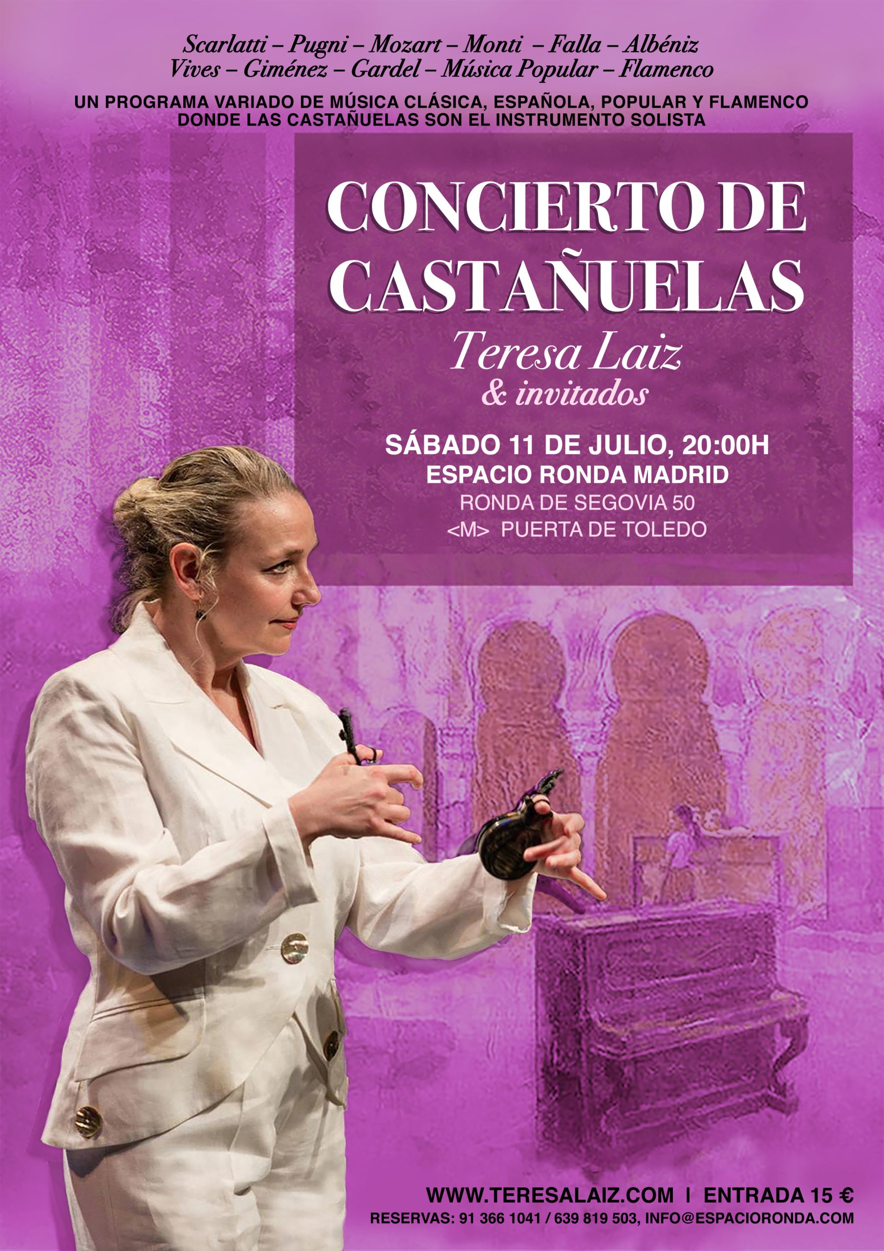 Cartel Concierto de Castañuelas Teresa Laiz & Invitados